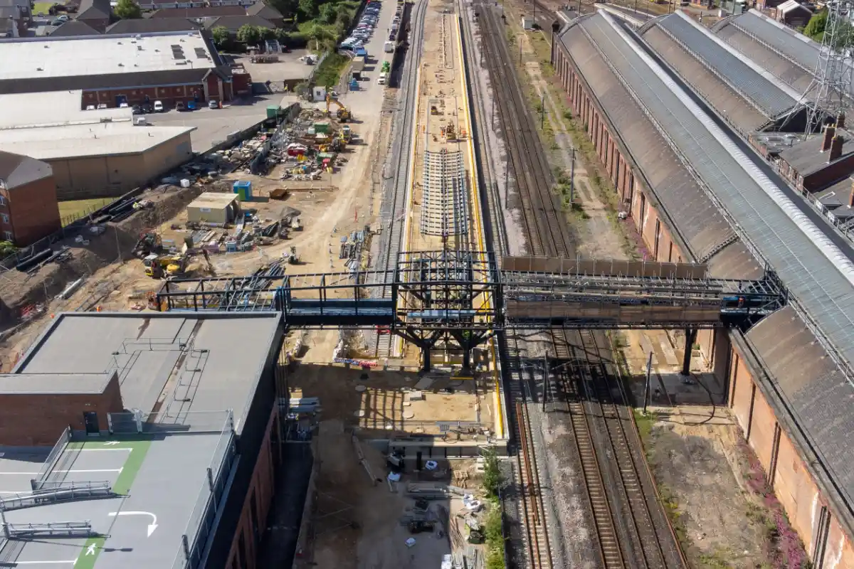 Final footbridge link installed in Darlington station redevelopment