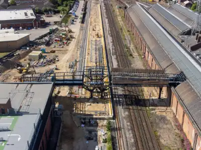 Final footbridge link installed in Darlington station redevelopment