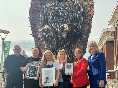 Commissioner welcomes Knife Angel to Newton Aycliffe